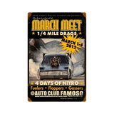 March Meet 2012 Vintage Sign Metal Sign