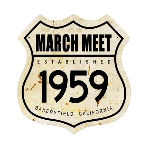 March Meet 1959 Vintage Sign Metal Sign