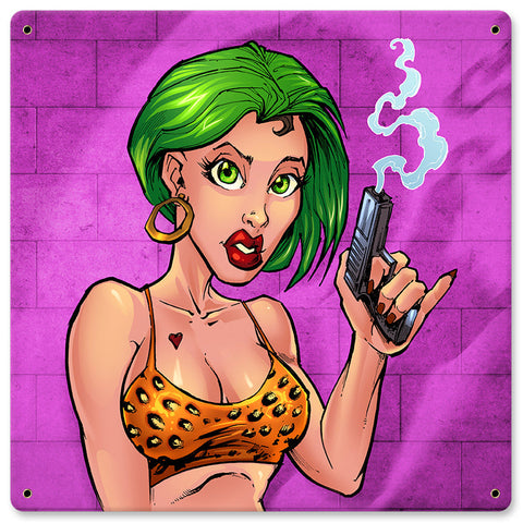 PROSTITUTE-GUN-Vintage-Sign-Metal-Sign