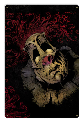 RAGE ON DARK CLOWN Vintage Sign Metal Sign