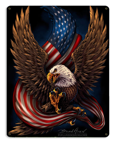 EAGLE-AND-FLAG-Vintage-Sign-Metal-Sign