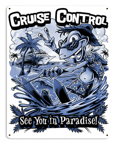 GECKO WATER SKIING Vintage Sign Metal Sign