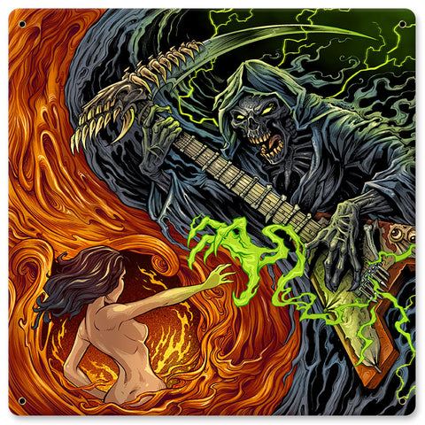 SKULL-GUITAR-Vintage-Sign-Metal-Sign