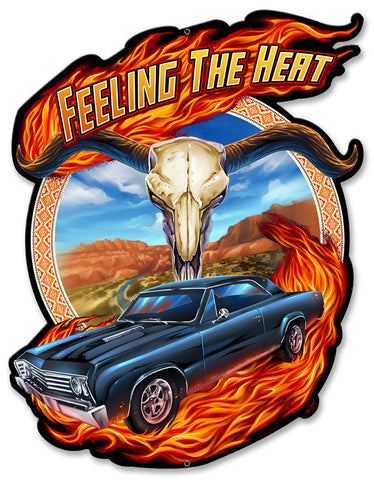 Hot-Rod-Steer-Skull-Metal-Sign