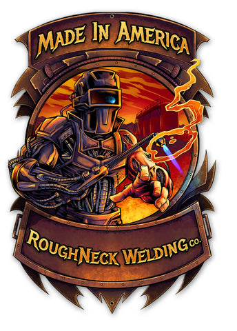 Welding Cyborg Vintage Sign - Personalized Metal Sign
