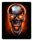 Glowing Metal Skull Vintage Sign Metal Sign