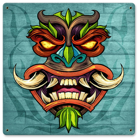 Tiki Head 1 Vintage Sign Metal Sign