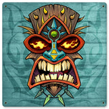 Tiki Head 2 Vintage Sign Metal Sign