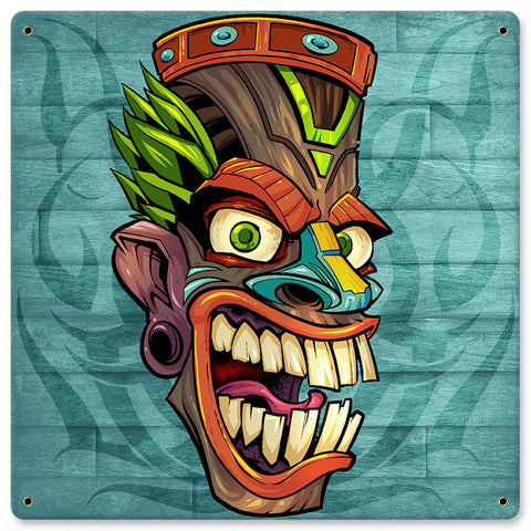 Tiki-Head-3-Vintage-Sign-Metal-Sign