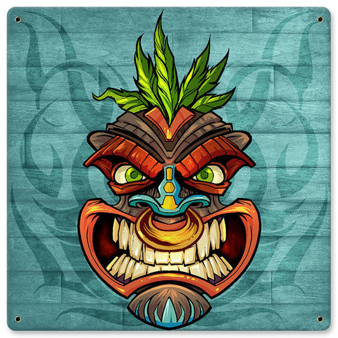 Tiki-Head-4-Vintage-Sign-Metal-Sign