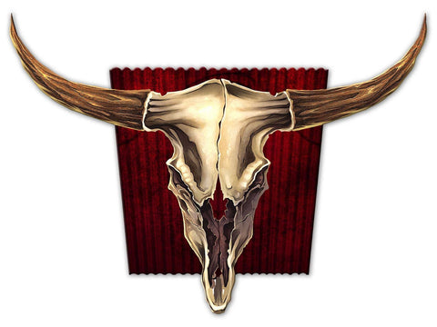 Steer-Skull-Vintage-Sign-Metal-Sign