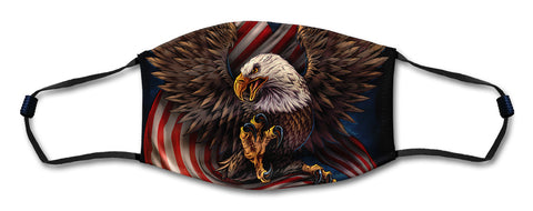 Eagle And Flag Mask Metal Sign