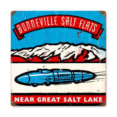 Salt Flats Vintage Sign Metal Sign