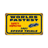 Bonneville Speed Trials Vintage Sign Metal Sign