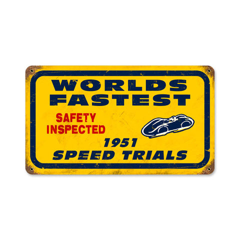 Bonneville Speed Trials Vintage Sign Metal Sign
