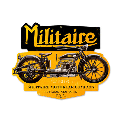Militare-Motorcycle-Vintage-Sign-Metal-Sign