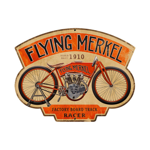 Flying-Merkel-Vintage-Sign-Metal-Sign