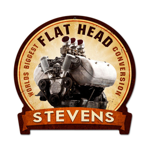 Flat-Head-Engine-Vintage-Sign-Metal-Sign