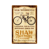 Shaw Motorbike Vintage Sign Metal Sign