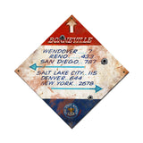 Bonneville Distance Sign Vintage Sign Metal Sign