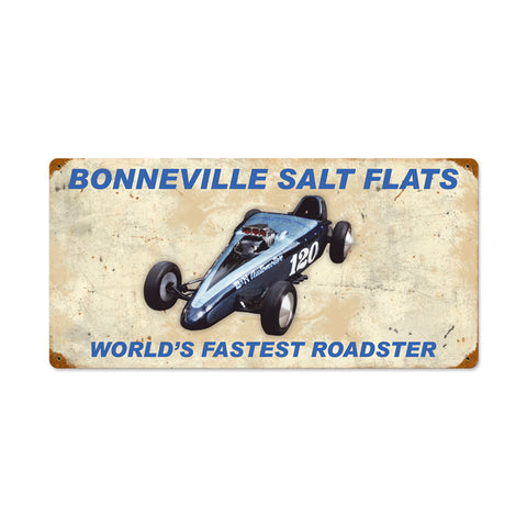 Bonneville Worlds Fastest Roadster Vintage Sign Metal Sign