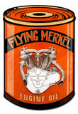 Flying Merkel Can Double Sided Metal Sign 14in X 20in Metal Sign