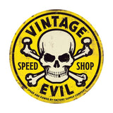 Vintage Evil Yellow Skull Vintage Sign Metal Sign