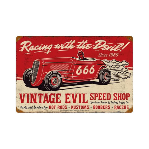 Vintage-Evil-Racing-Devil-Vintage-Sign-Metal-Sign