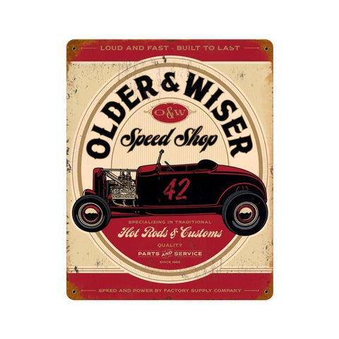 Older-And-Wiser-Speed-Shop-Vintage-Red-Vintage-Sign-Metal-Sign