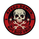 Speed Demon Red Skull Vintage Sign Metal Sign