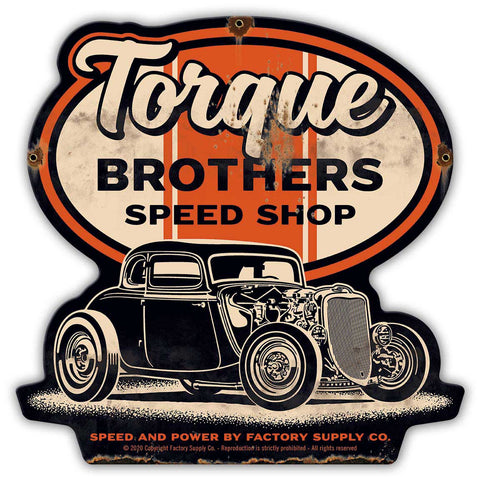 Torque Bros 33 Ford Coupe Metal Sign