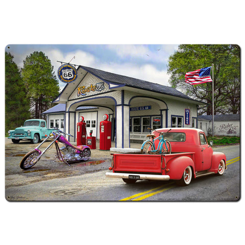 Gas Station 36 X 24 vintage metal sign Metal Sign