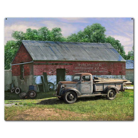 Frontier Truck 30 X 24 vintage metal sign Metal Sign