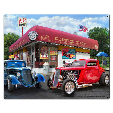 Val's Nostalgic America Metal Sign 30in X24in Metal Sign