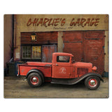 Charlie's Garage Metal Sign 30in X24in Metal Sign