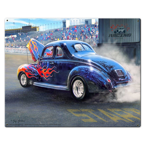 Burn Out Metal Sign 30in X24in Metal Sign