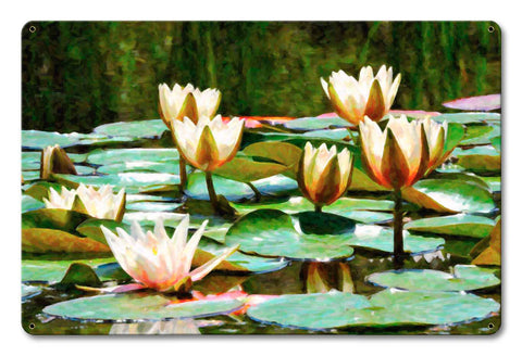 Waterlillies-A-La-Monet-Vintage-Sign-Metal-Sign