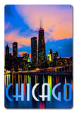 Chicago In Color Vintage Sign Metal Sign