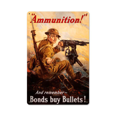 Ammunition Vintage Sign Metal Sign