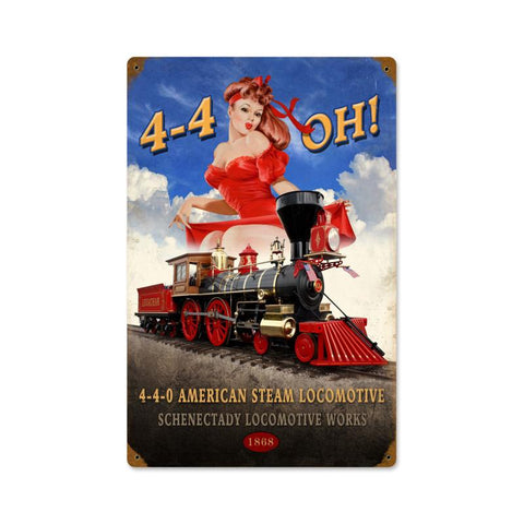 440 Steam Locomotive Vintage Sign Metal Sign
