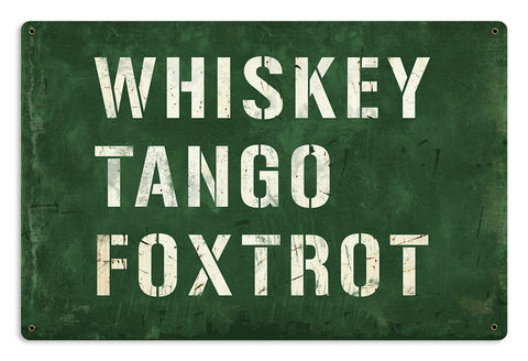 WHISKEY-TANGO-FOXTROT-Vintage-Sign-Metal-Sign