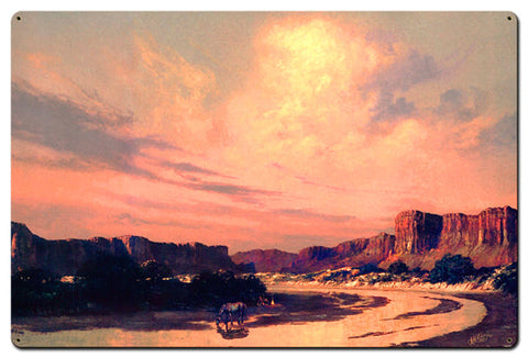 Camping-by-the-River-Vintage-Sign-Metal-Sign