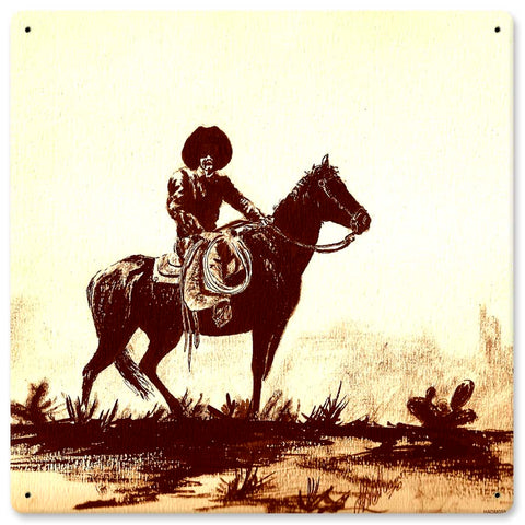 Cowboy Vintage Sign Metal Sign