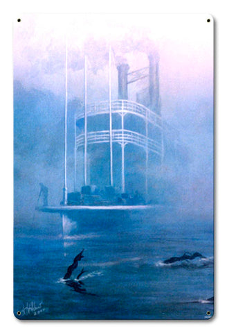 Ghost of the Mississippi Vintage Sign Metal Sign