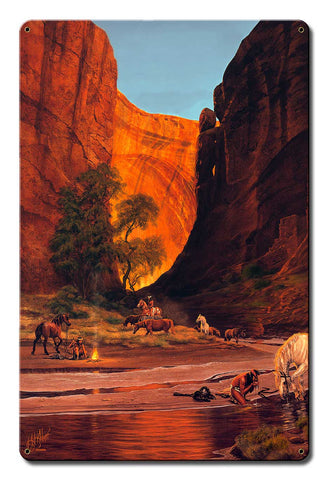 Hidden Canyon Vintage Sign Metal Sign