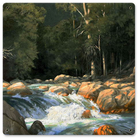 Roaring-Creek-in-California-Coast-Vintage-Sign-Metal-Sign