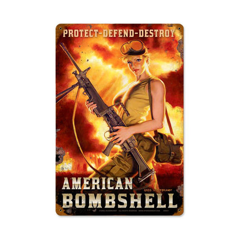 American Bombshell Vintage Sign Metal Sign