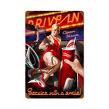 Drive In Vintage Sign Metal Sign