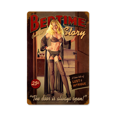Bedtime Story Vintage Sign Metal Sign