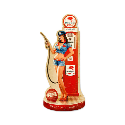 Gas-Pump-Girl-Vintage-Sign-Metal-Sign